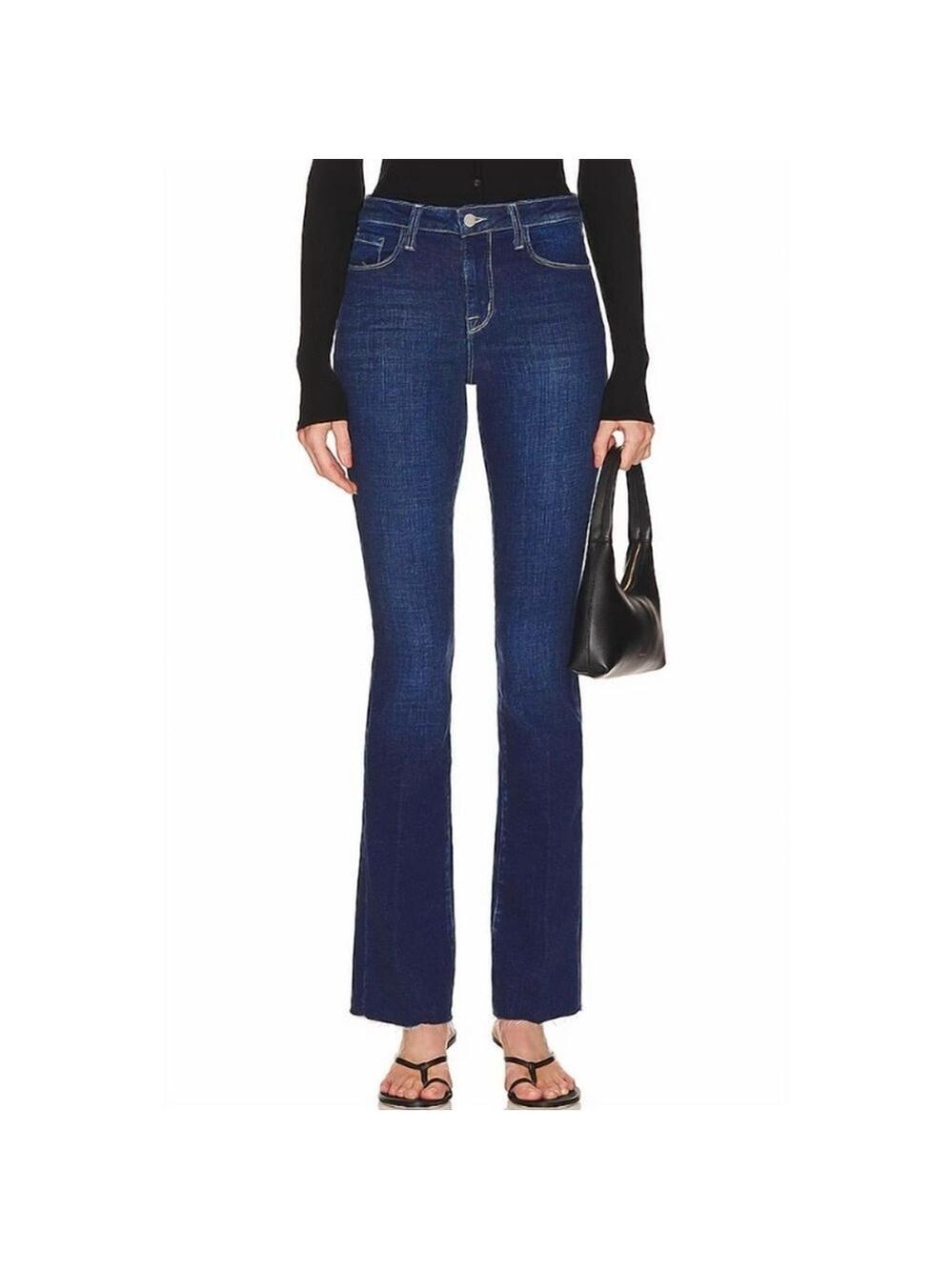 L'AGENCE Ruth Straight Leg Jeans Size 23 Colour Sutton Dark Blue